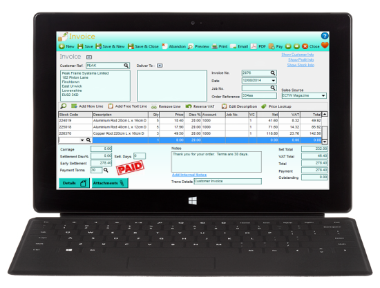 Sales & Invoicing - Small Business Desktop Accounting Software